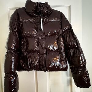 Shiny Brown Puffer Size Small